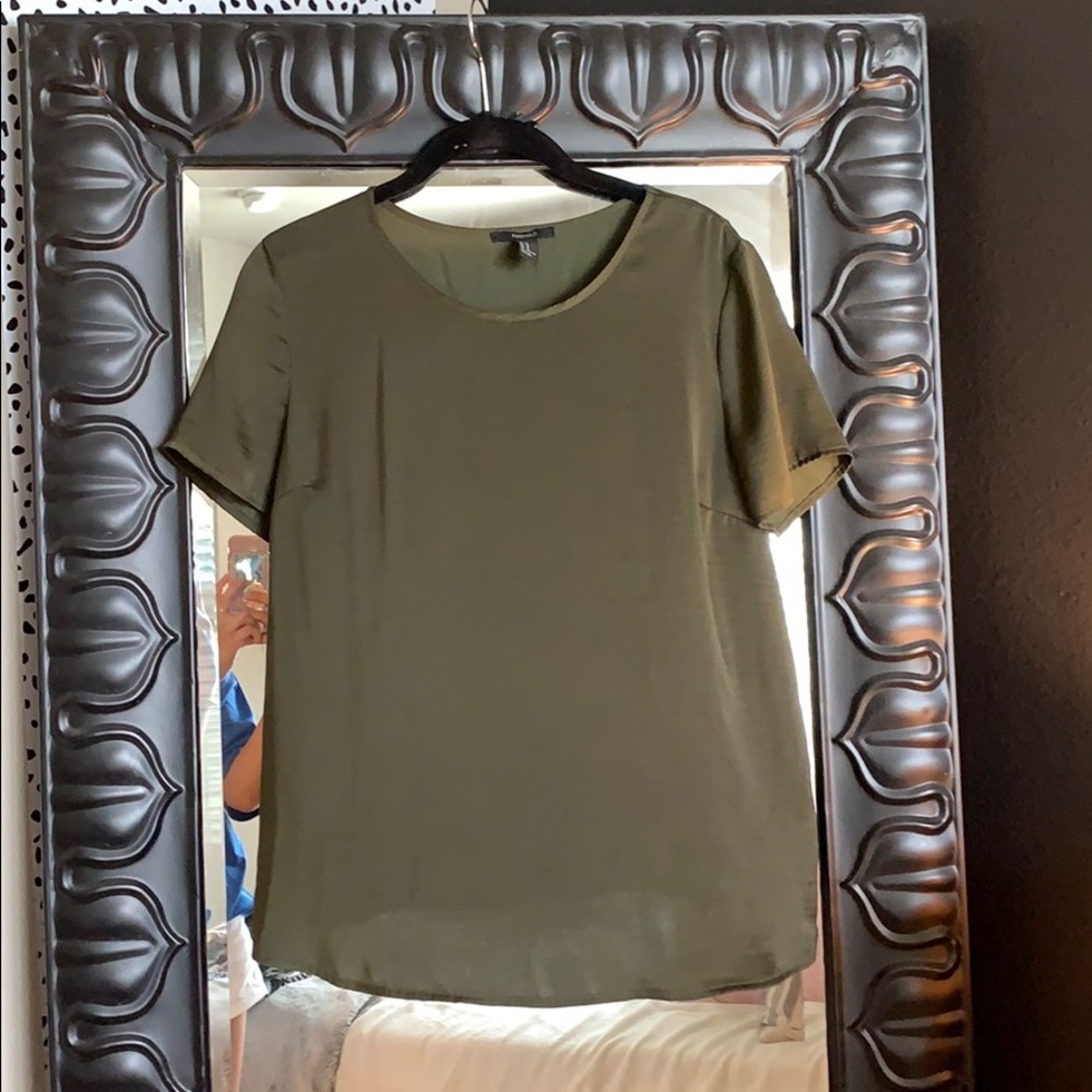 Dark olive green blouse